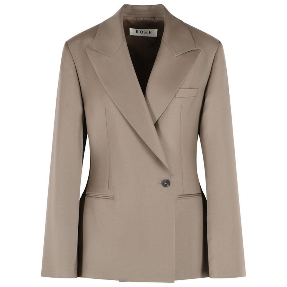 Róhe 'Hourglass' Brown Virgin Wool Blazer Women
